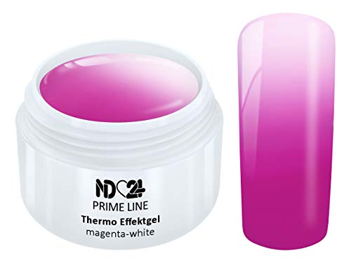 Prime Line - Thermo Color Uv Led Gel Magenta-White Design Weiß - Made in Germany - 5ml von ND24 NailDesign