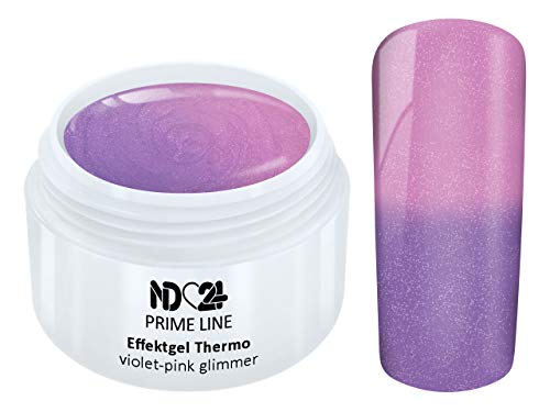 Prime Line - Thermo Color Uv Led Gel Violet-Pink Glimmer Design - Made in Germany - 5ml von ND24 NailDesign