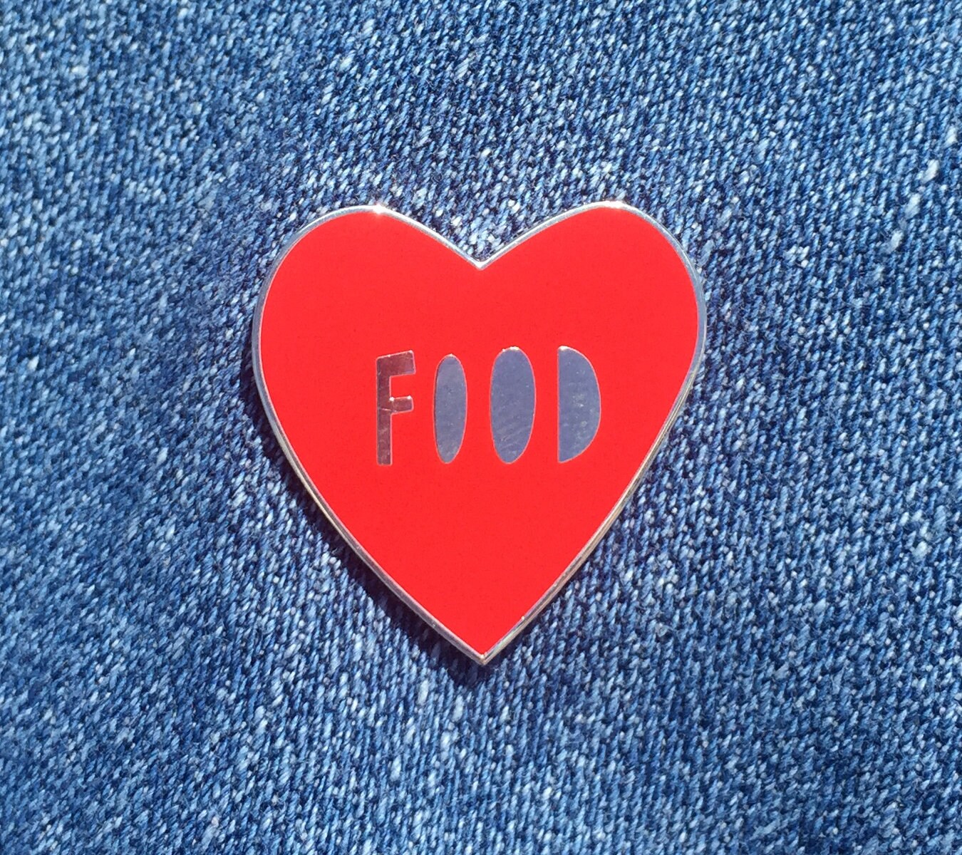 Food Heart - 1" Harter Emaille Pin I Love Sku Pin-710 Food Heart - 1" Harter Emaille Pin I Love Sku Pin-710 von nearmoderndisaster