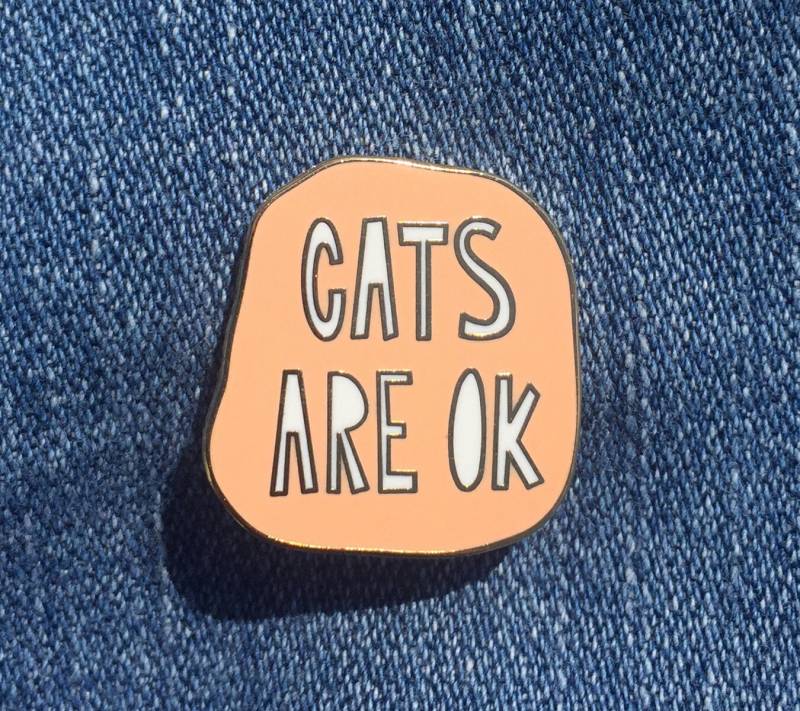 Sale - Cats Are Ok 1" Hartemaille Pin Sku Pin-718 Sale - Cats Are Ok 1" Hartemaille Pin Sku Pin-718 von nearmoderndisaster