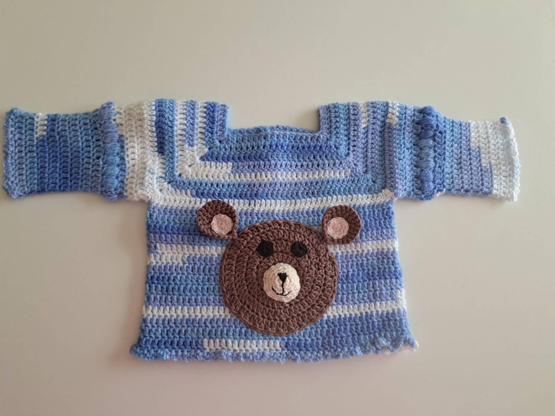 Baby Pulli Mit Bärenapplikation, Kleidung, Geschenk, Babyparty, Zur Geburt von needleBurk