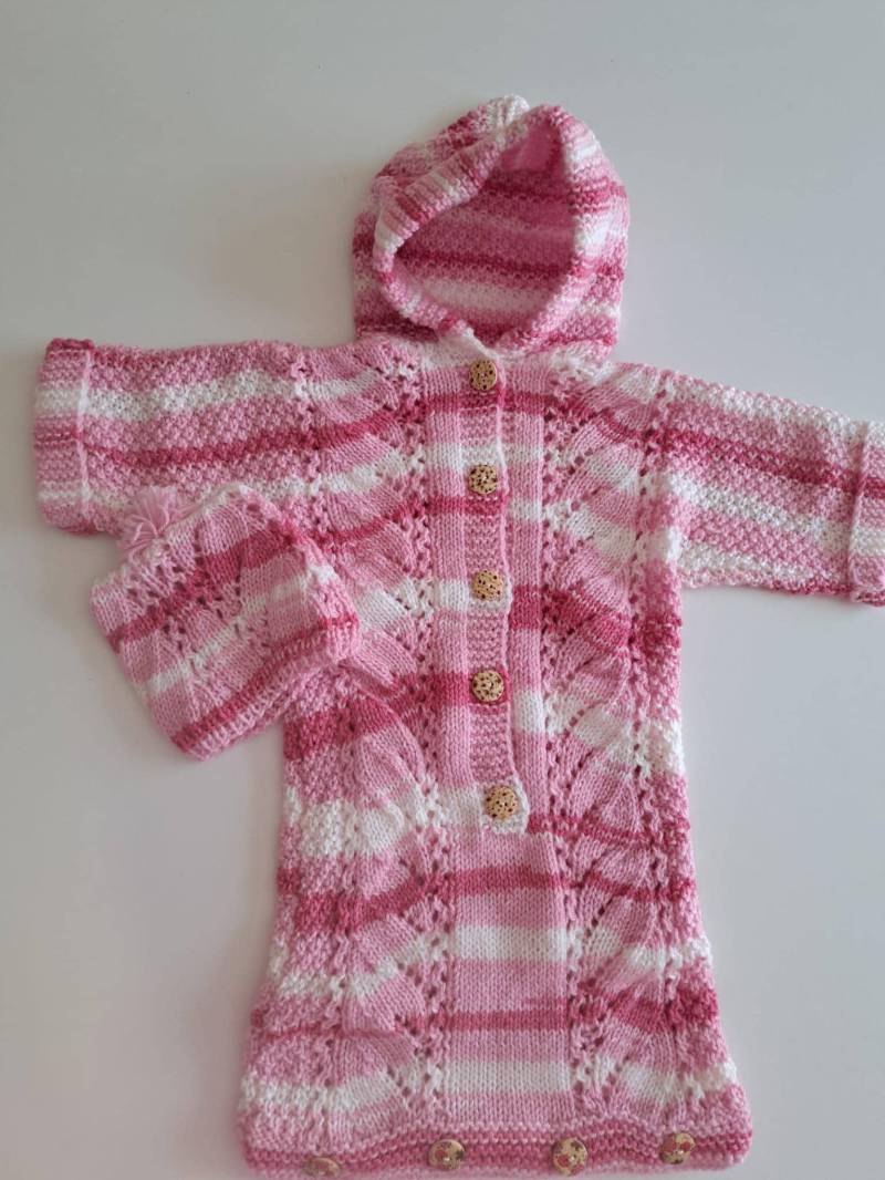 Schlafsack Mit Kaputze Und Mütze, Gr. 60/68, Geschenk, Babyparty, Zur Geburt von needleBurk