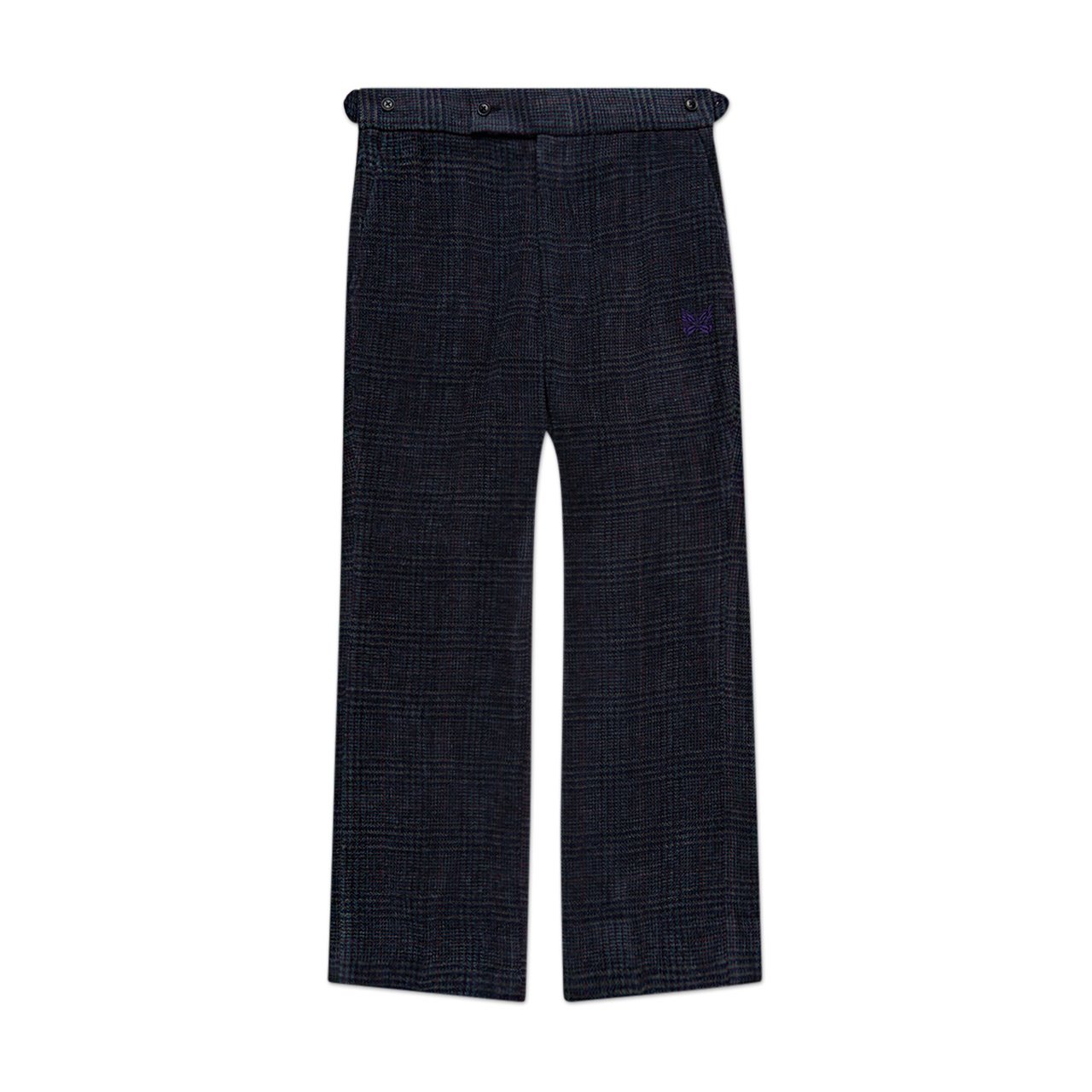 needles plaid side tab pants (navy) von needles