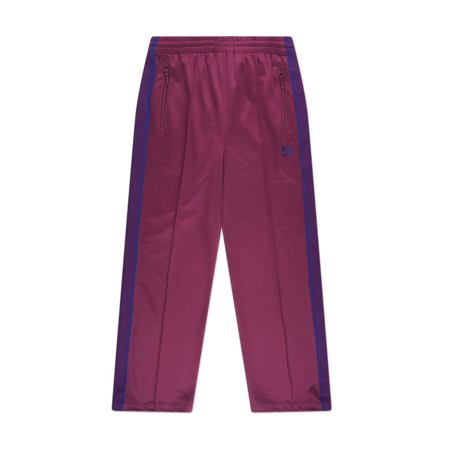 needles side stripe track pants (wine) von needles