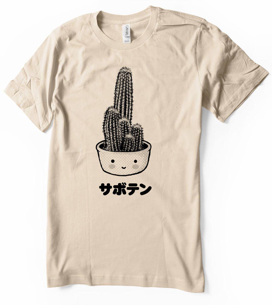 Kaktus T-Shirt Kawaii Shirt Kakteen Vegan - Unisex von neetoclothing