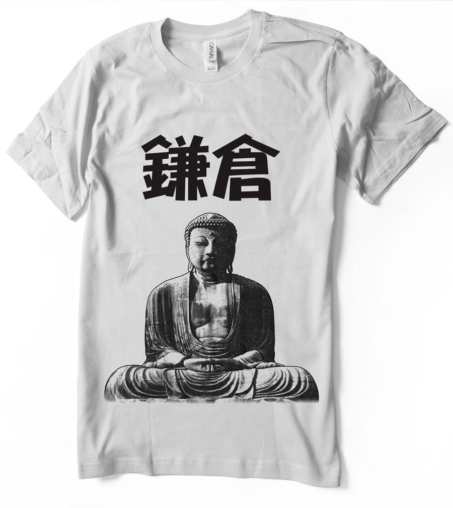 Kamakura T-Shirt Great Buddha Daibutsu Buddhismus Shirt Japan Tokyo Männer - Frauen Größen Handsiebdruck Kamakura T-Shirt Great Buddha Daibutsu Buddhismus Shirt Japan Tokyo Männer - Frauen Größen Handsiebdruck von neetoclothing
