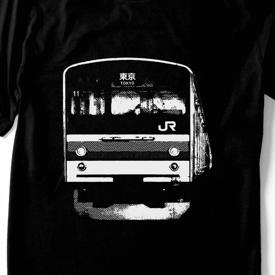 Zug Shirt, Tokyo Metro Tshirt, Japan Densha Linie - Männer Größen Hand Siebdruck von neetoclothing