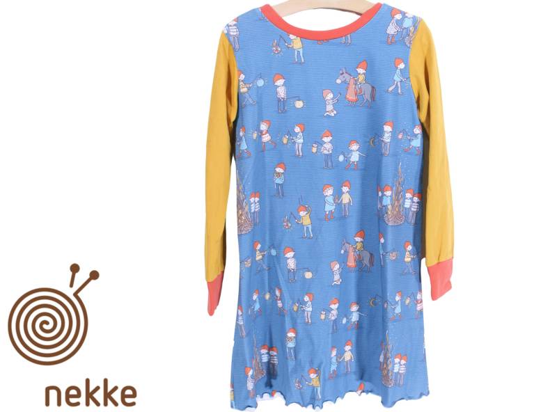 Bio, Kinder Langarmkleid "Zwerge" Jersey, Aus Zertifizierten Biostoffen von nekkeklix