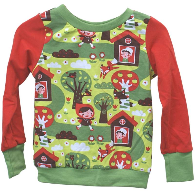 Bio - Langarmshirt "Rotkäppchen" Jersey, Aus Zertifizierten Biostoffen Handgefertigt in Der Lausitz von nekkeklix