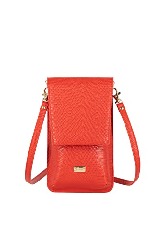 nelice Women's Crossbody Mini-Bag Crossover-Body-Tasche, Rot von nelice