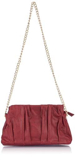 nelice Women's Damen Schultertasche, DUNKELROT von nelice