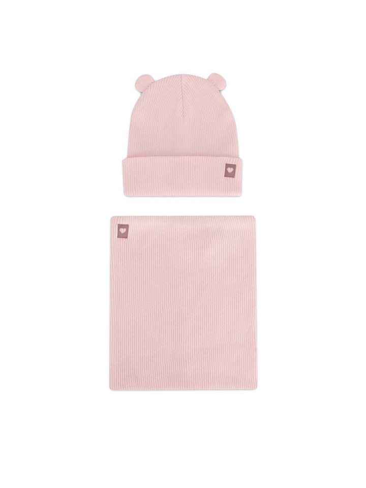 nelli blu Mütze & Schal Nelli Blu Set Mütze und Loop-Schal Mädchen 7KF-001-AW24 Rosa von nelli blu