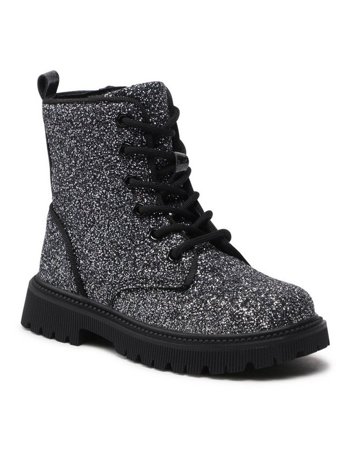 nelli blu Nelli Blu Schnürstiefeletten Mädchen CM211102-32 Silber Schnürstiefelette von nelli blu