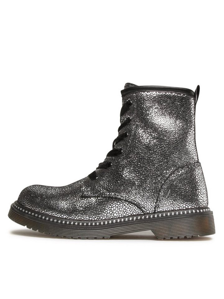 nelli blu SchnĂĽrstiefeletten CS102607-14 Silberfarben Schnürstiefelette von nelli blu