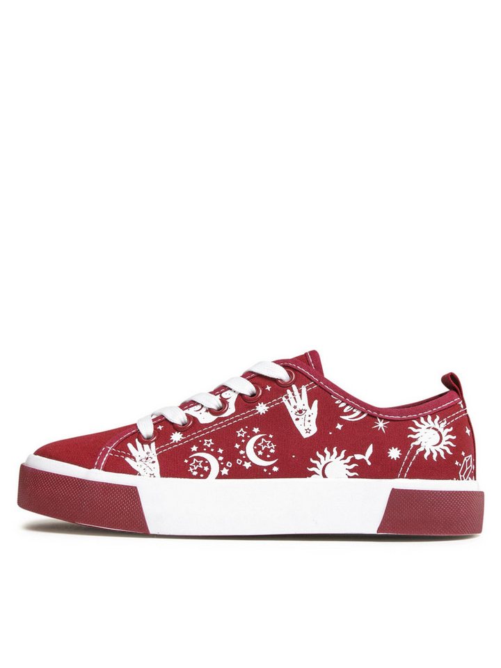 nelli blu Sneakers aus Stoff CSS20408-03 Dunkelrot Sneaker von nelli blu