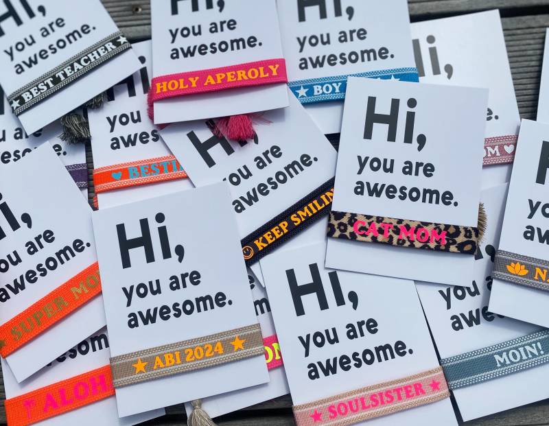 Personalisiertes Armband Mit Karte/Boho Quasten Neon Freundschaftsarmband Jga Bride Tassel Bff Abschiedsgeschenk Lehrer Erzieherin von nelous