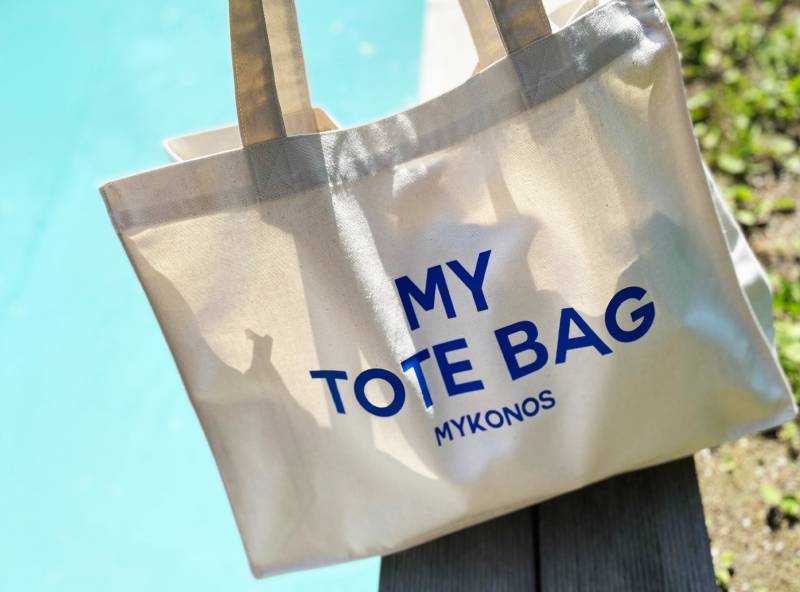 Personalisierte Tote Bag/Mykonos Canvas Shopper Strand & City Cool Clean Beach Beachbag Bff Jga Mädelstrip Strandtasche von nelous