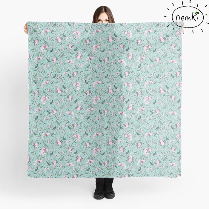 Axolotl Schal Schals Geschenke Für Sie Kleidung Damen Geschenk von nemki