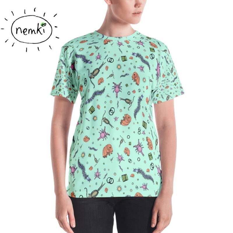 Biologie-T-Shirt Wissenschaft T-Shirt Frauen Mikrobiologie Oben Mikrobiologen Kleidung Geschenk Für Ihre Mikroskopisch Kleinen Tiere Wissenschaftler von nemki