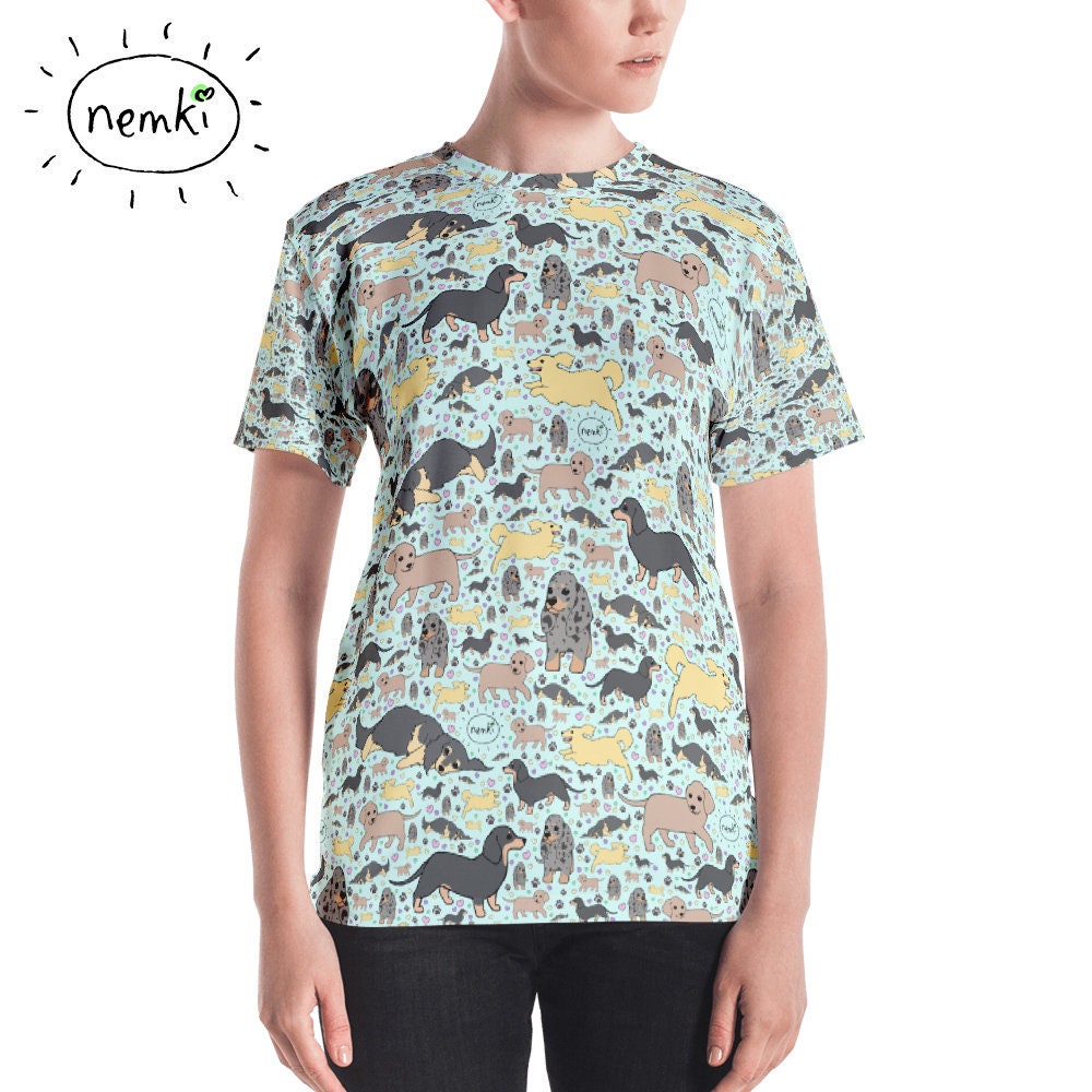 Dackel T-Shirt T-Shirts Frauen Weiner Hund Oben Kleidung Geschenk Für Ihren Liebhaber Besitzer von nemki