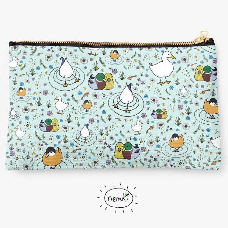 Ente Zip Beutel, Muster, Süße Geschenk, Vogel Enten, Vögel Bauernhof Ententasche von nemki