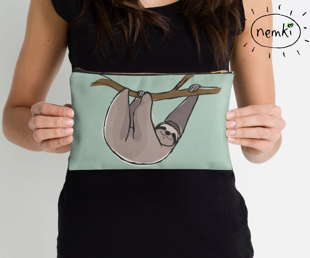 Faultier Reißverschlusstasche von nemki