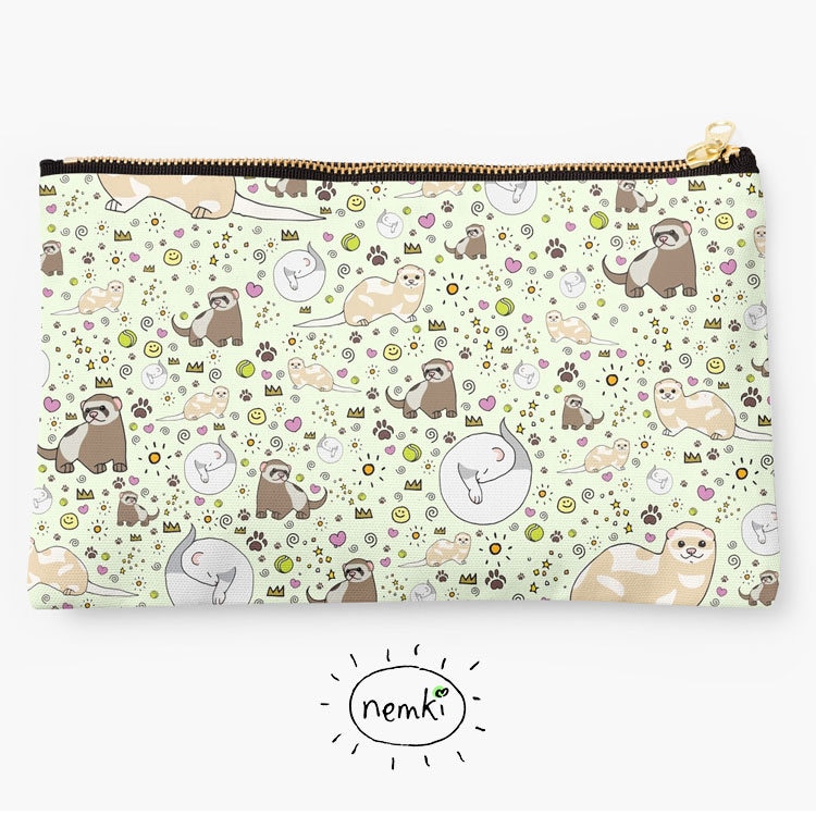 Frettchen Zip Pouch von nemki
