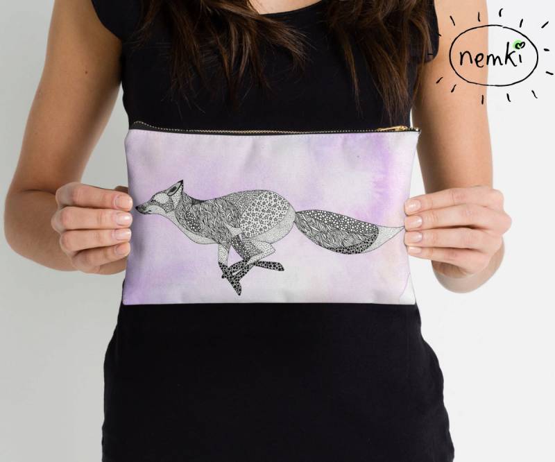 Fuchs Reißverschlusstasche Süßer Federmäppchen Hübscher Kosmetik Schminktasche Fuchsliebhaber Geschenk Für Sie von nemki