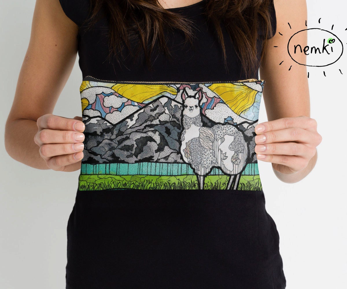 Lama Reißverschlusstasche von nemki