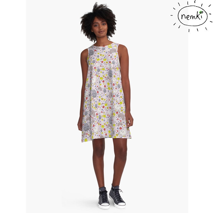 Maus Kleid Für Frauen, Ratte Muster Kleid, Rosa Süßes Haustier von nemki