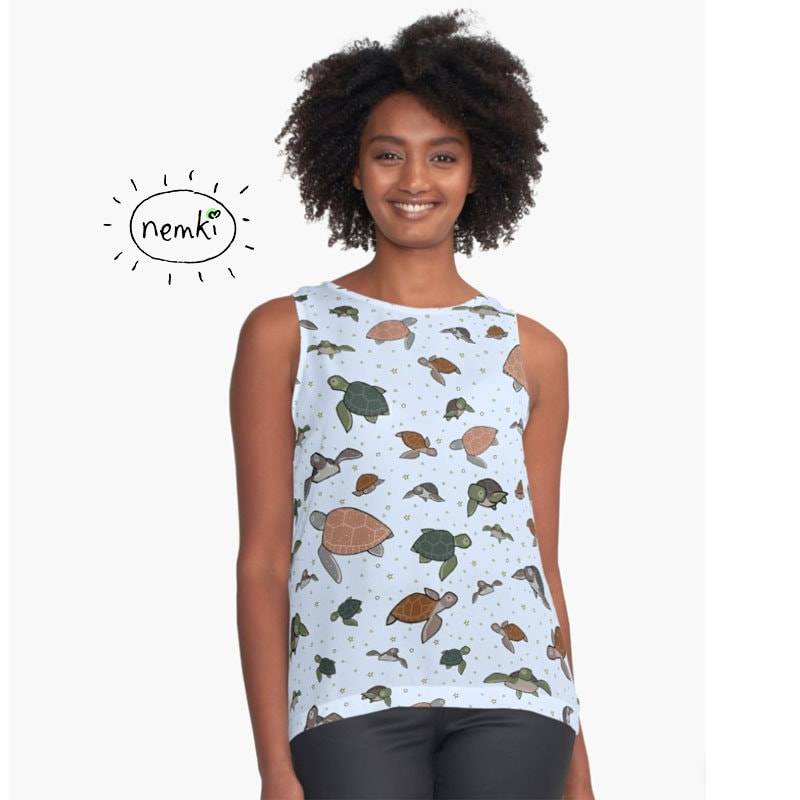 Meeresschildkröte Womens Top Niedliche Schildkröte Geschenke Für Ihre Freundin Geschenk T-Shirt Tank Frauen von nemki