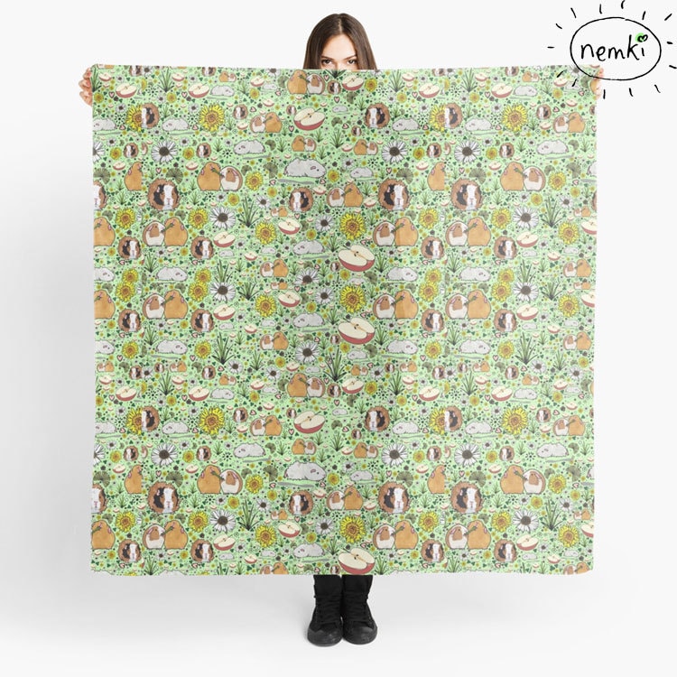 Meerschweinchen Tuch Muster Geburtstag Stoff Mädchen Geschenk Kleidung von nemki