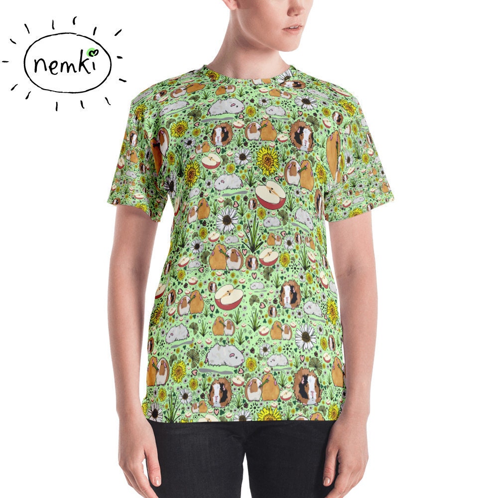 Niedliche Meerschweinchen T-Shirt Frauen Oben Kleidung Geschenk Für Sie von nemki