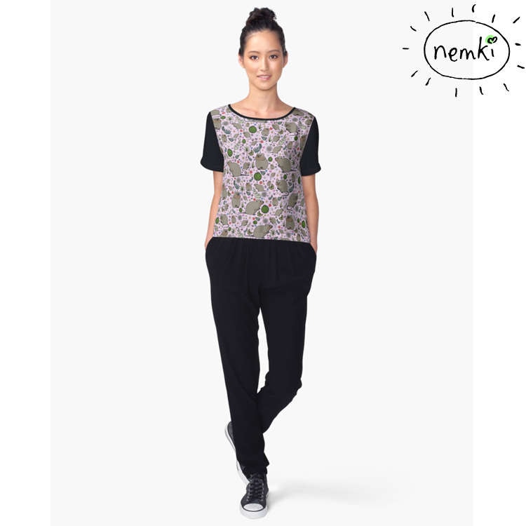 Quokka Oben Tshirt Geschenke Für Frauen Kleidung Welt Muster Druck Design von nemki