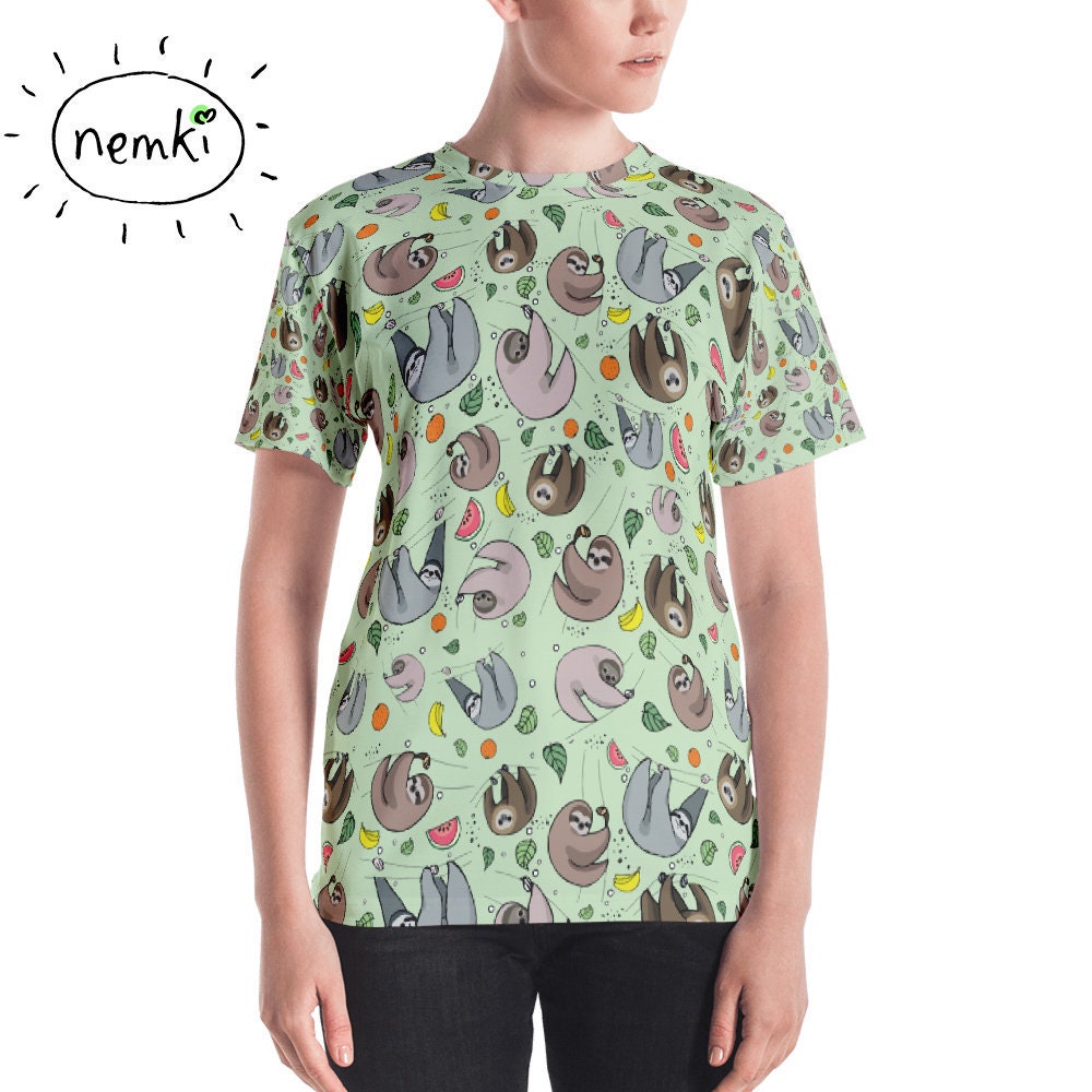 Süße Faultier T-Shirt Faultiere Frauen Oben Kleidung Geschenk Für Sie von nemki