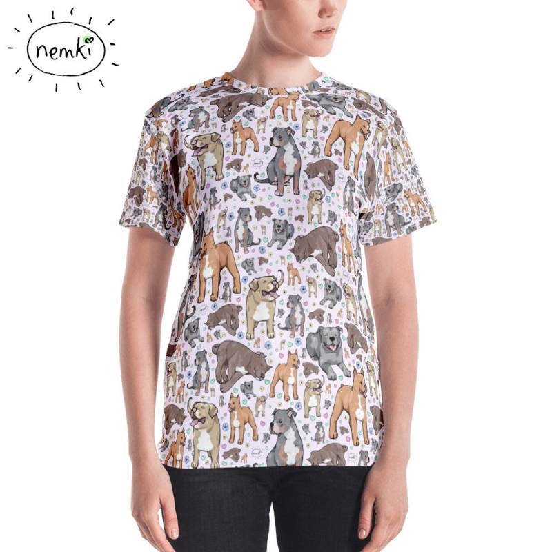 Süße Pitbulls T-Shirt Pitbull T-Shirts Frauen Hund Oben Kleidung Geschenk Für Ihren Geliebten von nemki