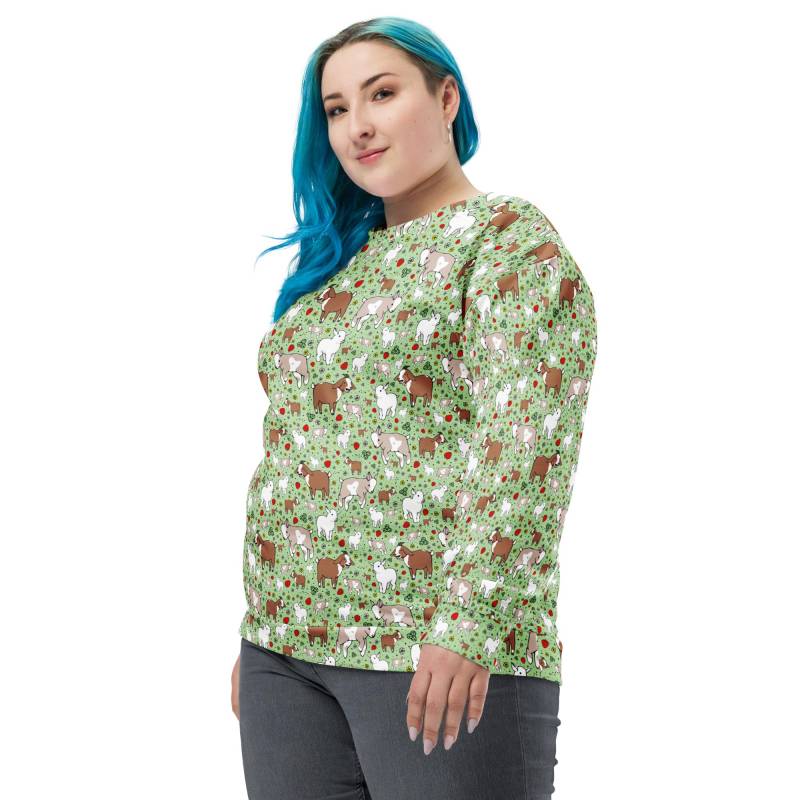 Süsses Ziegen Sweatshirt, Recycled Polyester von nemki