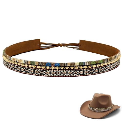 Cowboyhut-Bänder für Damen und Herren, Cowgirl-Hut-Bänder für Westernhüte, Fedora-Hüte, Vintage-Hutgürtel Cowboyhut-Bänder für Damen und Herren, Cowgirl-Hut-Bänder für Westernhüte, Fedora-Hüte, Vintage-Hutgürtel von nemokamai