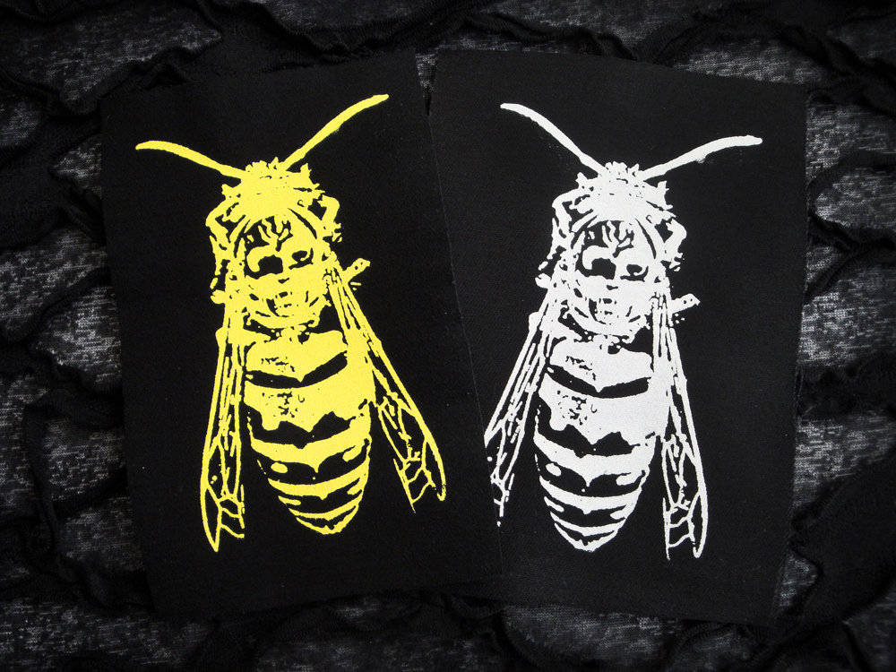 Hornet Mit Totenkopf Punk Handmade Sew-On Fabric Patches von neoshiki