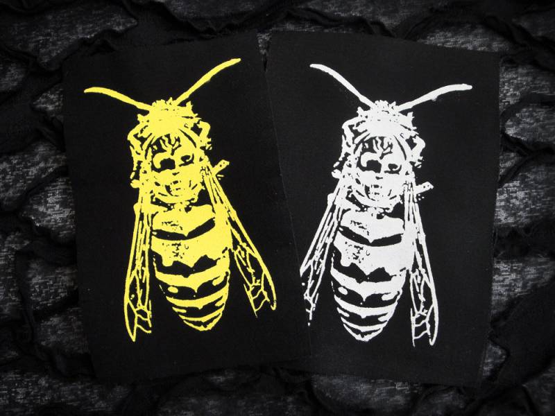 Hornet Mit Totenkopf Punk Handmade Sew-On Fabric Patches von neoshiki