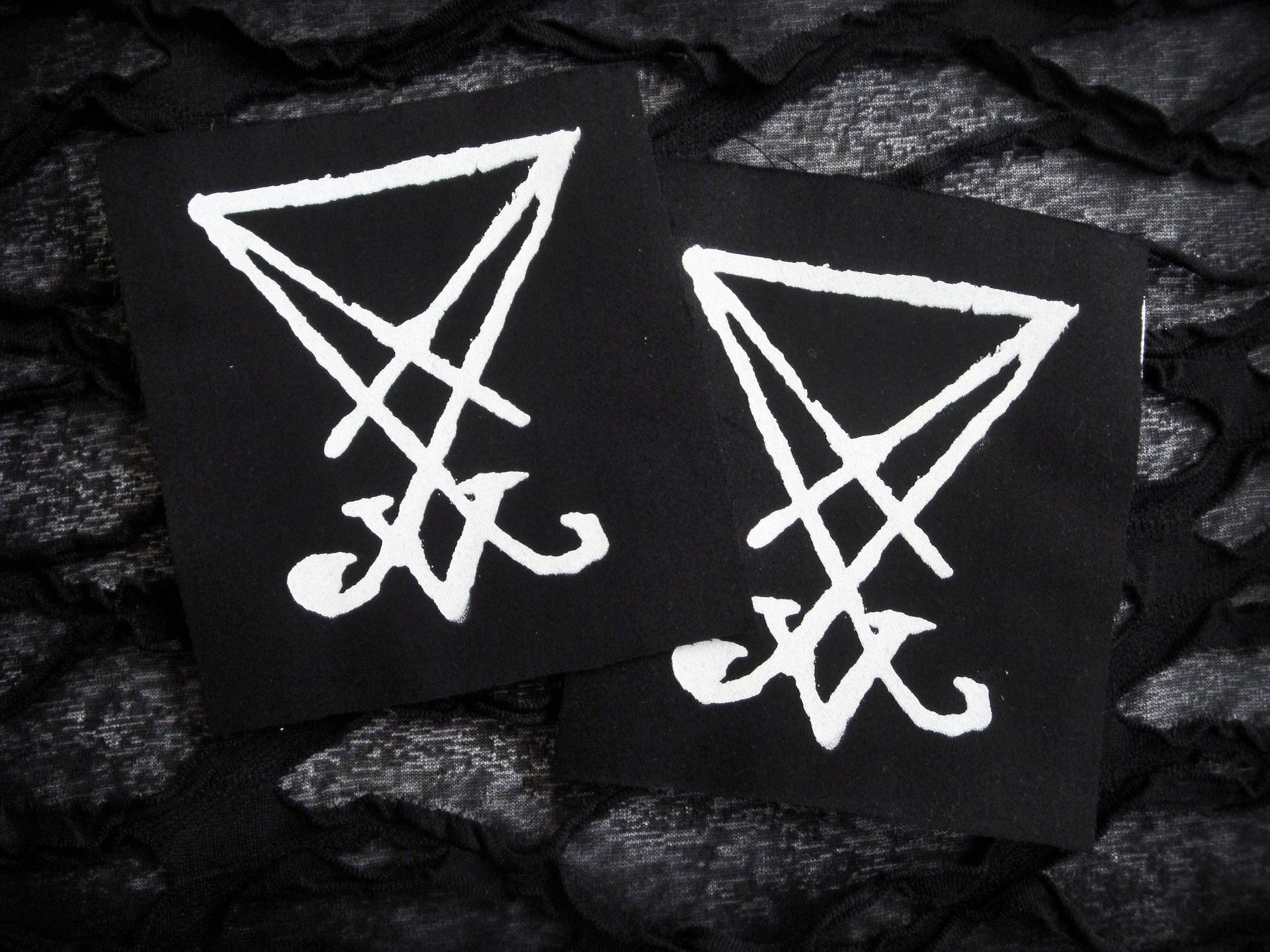 Luzifer Symbol Satanic Handmade Sew-On Fabric Patches von neoshiki