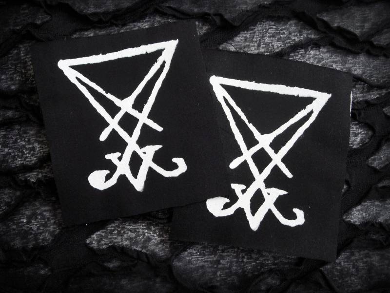 Luzifer Symbol Satanic Handmade Sew-On Fabric Patches von neoshiki
