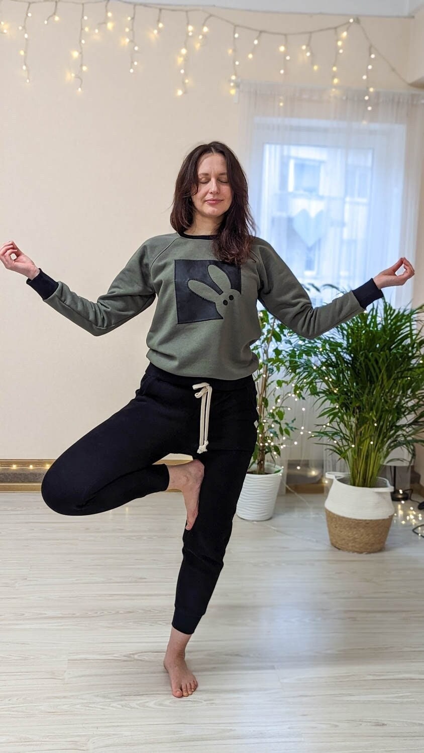 Yoga Pullover, Gemütliches Top Für Die Freizeit, Winter Süßer Hasen Streetwear Sweatshirt Frauen, Urlaubsgeschenk Paare von nerasaDesign