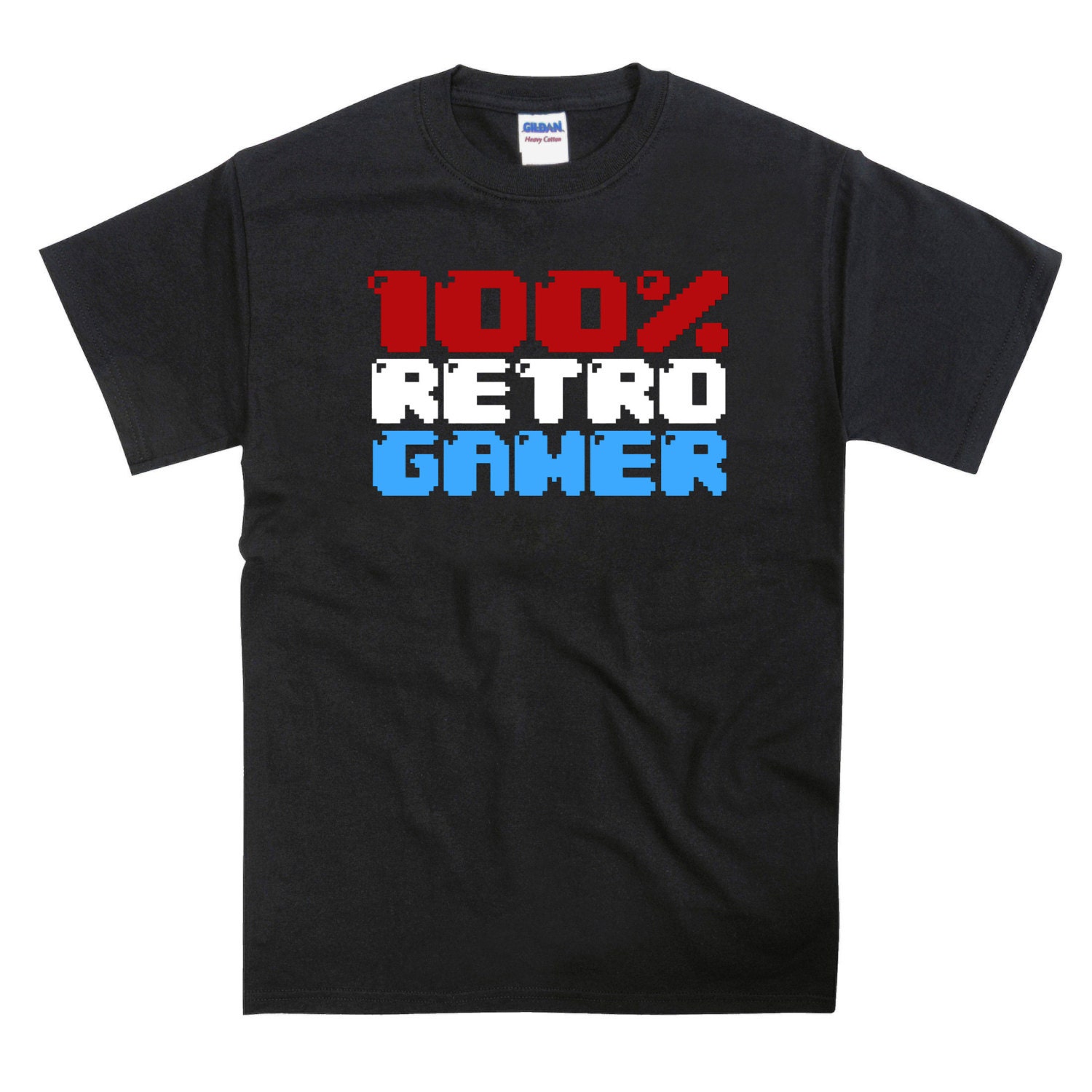 100% Retro Gamer Slogan-T-Shirt von nerdkeyz