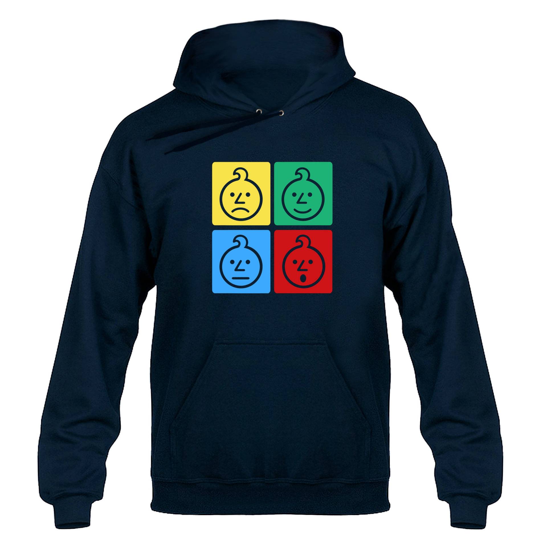 Ashens Sad Onion Gesichter Hoody Hoodie Kapuzenpullover Navy Blau Ashens Sad Onion Gesichter Hoody Hoodie Kapuzenpullover Navy Blau von nerdkeyz