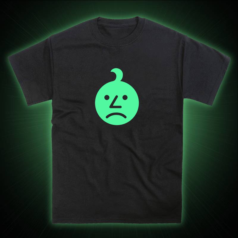 Ashens Sad Zwiebel Glow in The Dark Tshirt von nerdkeyz