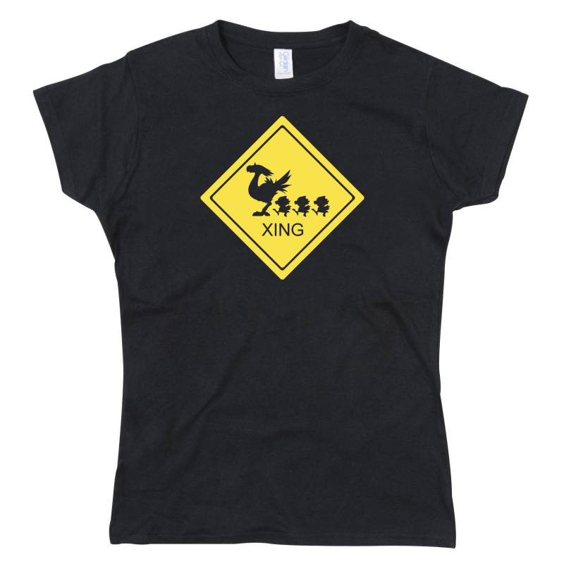 Chocobo Crossing Zeichen Final Fantasy Inspiriertes Tshirt Für Damen von nerdkeyz