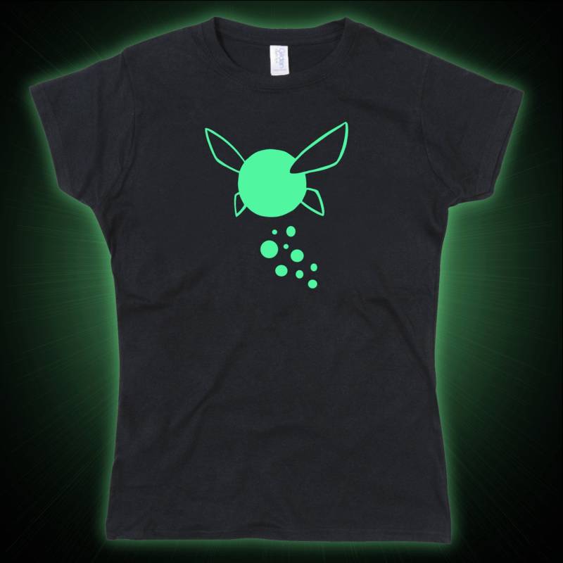 Damen Zelda Inspirierte Navi Fee Glow in The Dark Tshirt von nerdkeyz