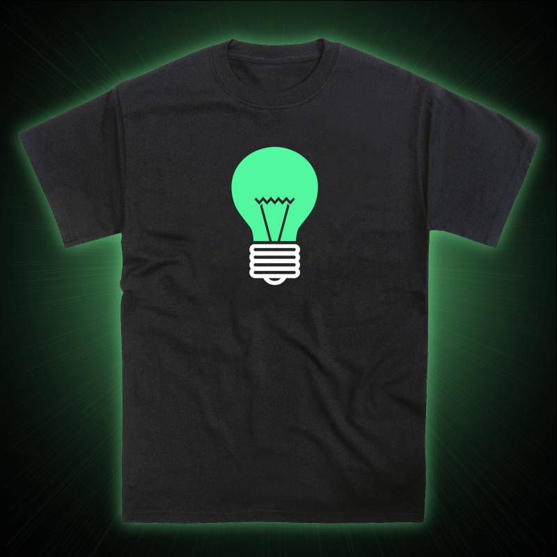 Glühbirne Glow in The Dark Tshirt Glühbirne Glow in The Dark Tshirt von nerdkeyz