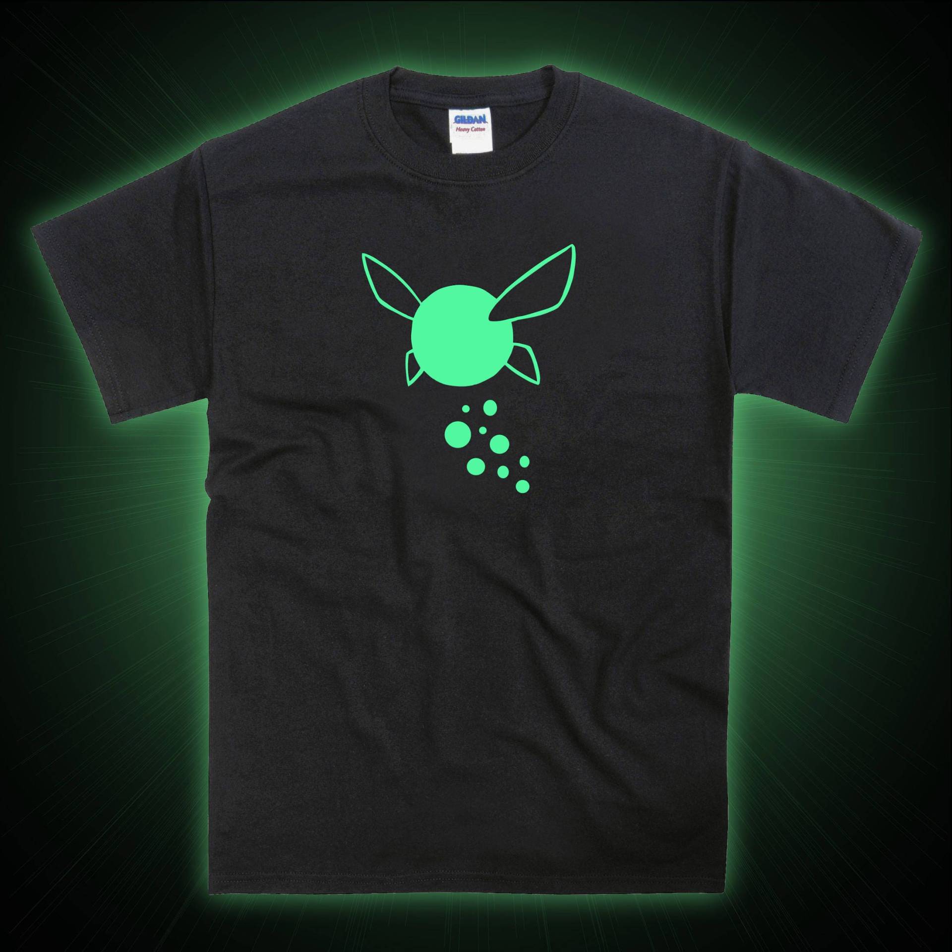 Ocarina Of Time Tribute Glow in The Dark Tshirt von nerdkeyz